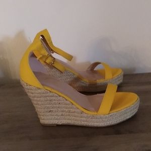 Sexy Yellow Open Toe Heels-Size 8.5